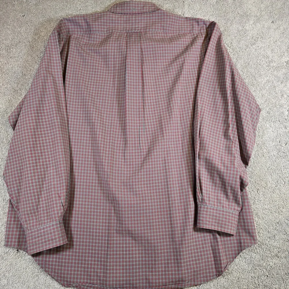Polo Ralph Lauren Mens Bartlett XL Dark Red Plaid Long Sleeve Pony Logo